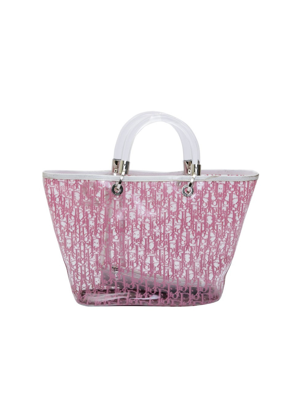 CHRISTIAN DIOR tote bag in pink monogram pvc