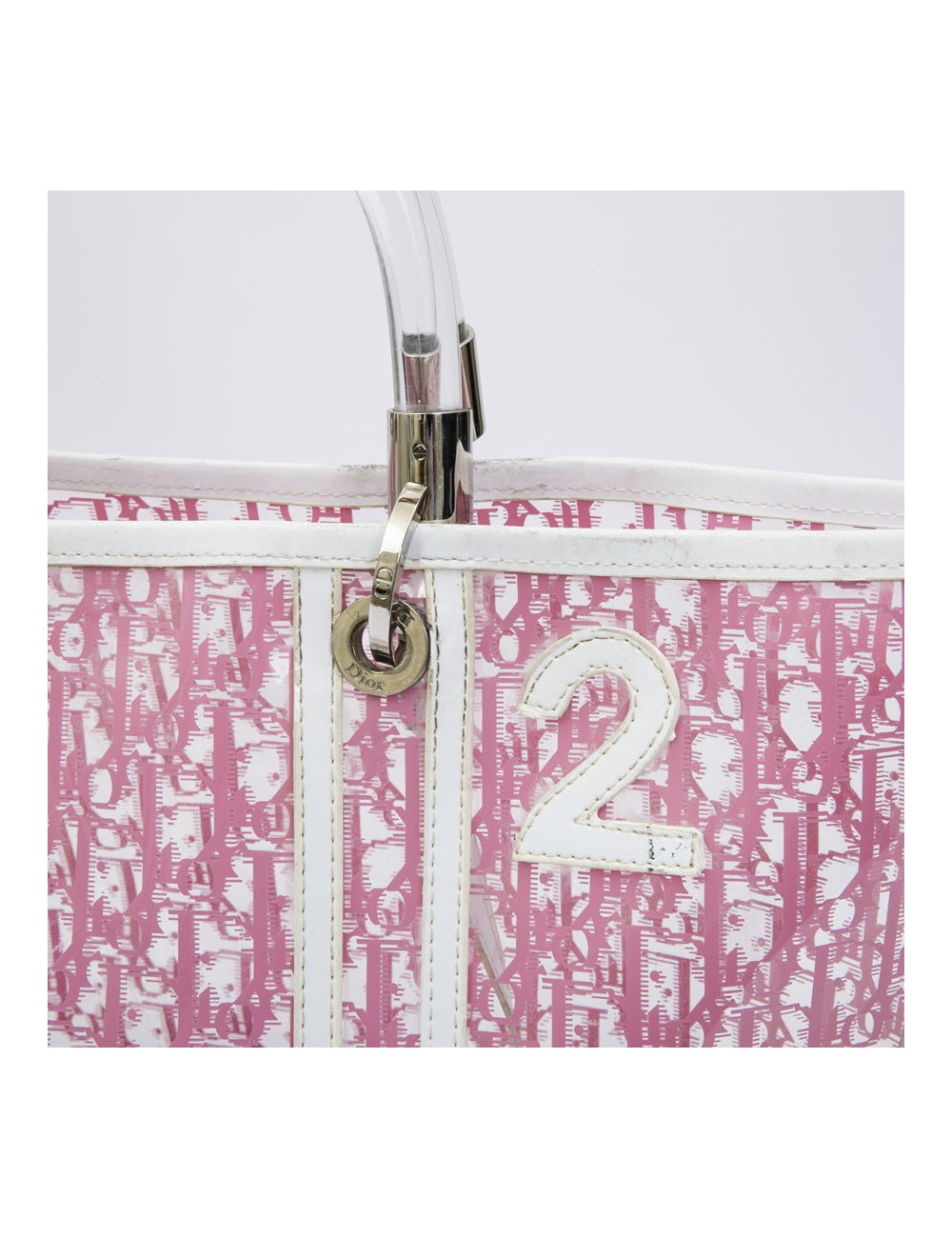 CHRISTIAN DIOR tote bag in pink monogram pvc