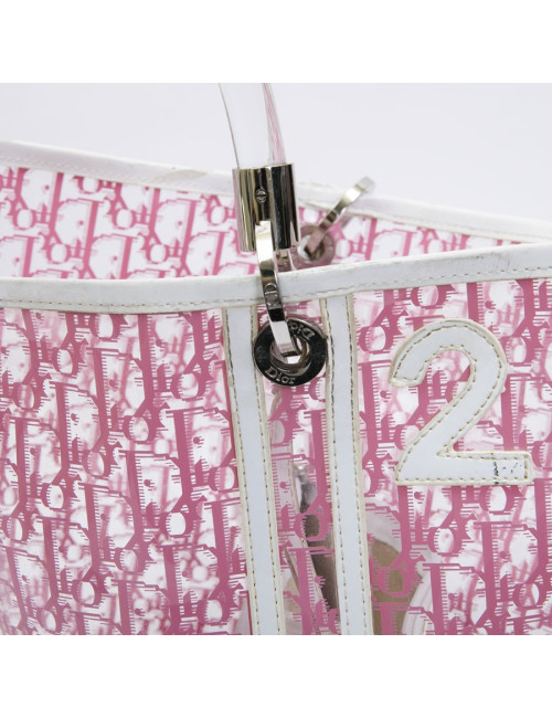 CHRISTIAN DIOR tote bag in pink monogram pvc