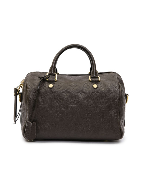Sac Speedy 25 LOUIS VUITTON cuir monogram embossé marron