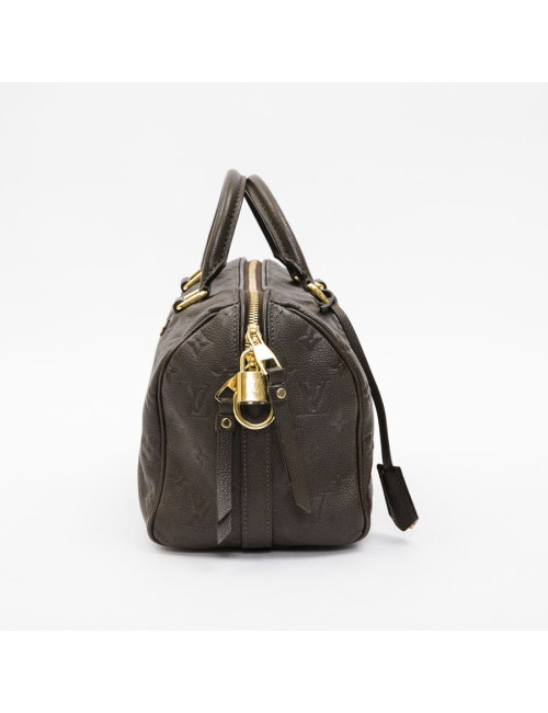 Sac Speedy 25 LOUIS VUITTON cuir monogram embossé marron