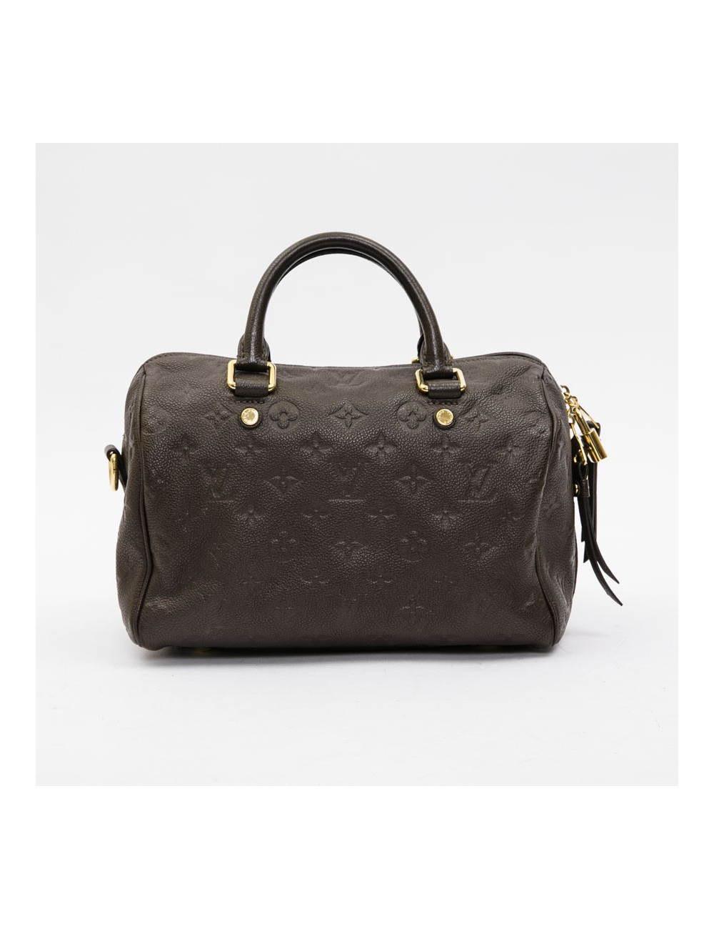 Sac Speedy 25 LOUIS VUITTON cuir monogram embossé marron