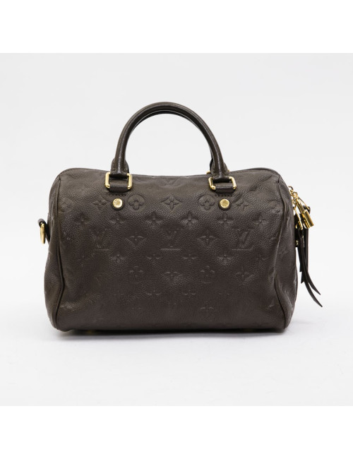 Sac Speedy 25 LOUIS VUITTON cuir monogram embossé marron