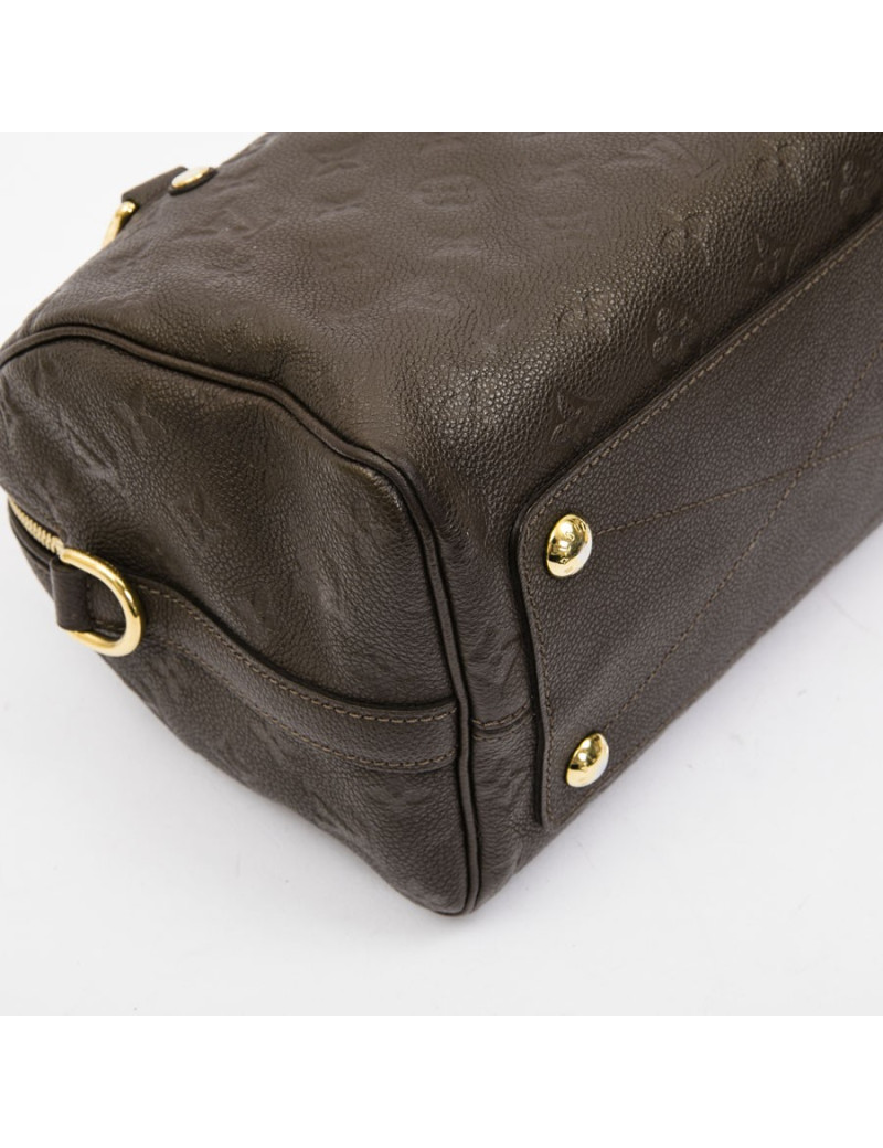 LOUIS VUITTON Speedy 25 dark brown empreinte embossed leather