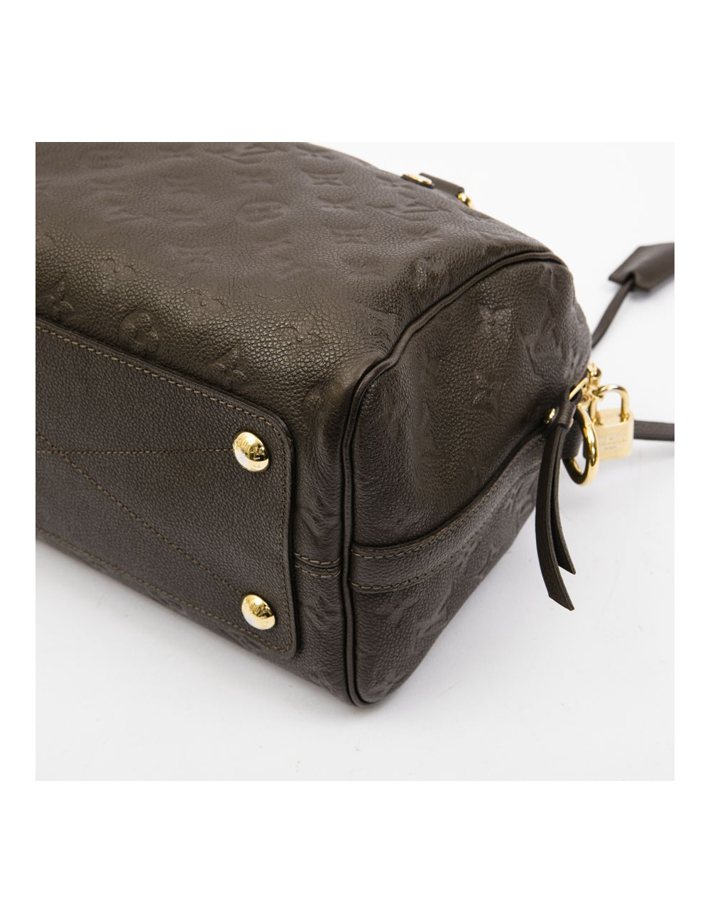 Sac Speedy 25 LOUIS VUITTON cuir monogram embossé marron