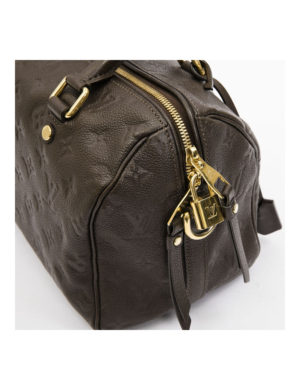LOUIS VUITTON Speedy 25 dark brown empreinte embossed leather