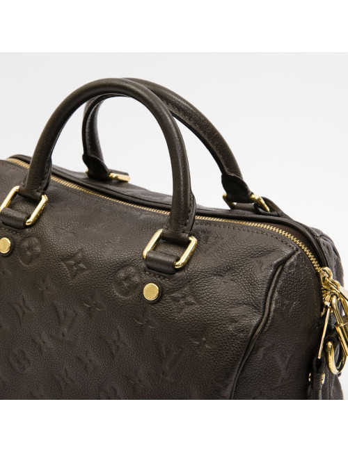 Sac Speedy 25 LOUIS VUITTON cuir monogram embossé marron