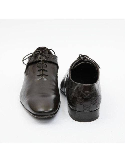 Chaussures "Delaware Richelieu" LOUIS VUITTON T 45,5FR cuir marron