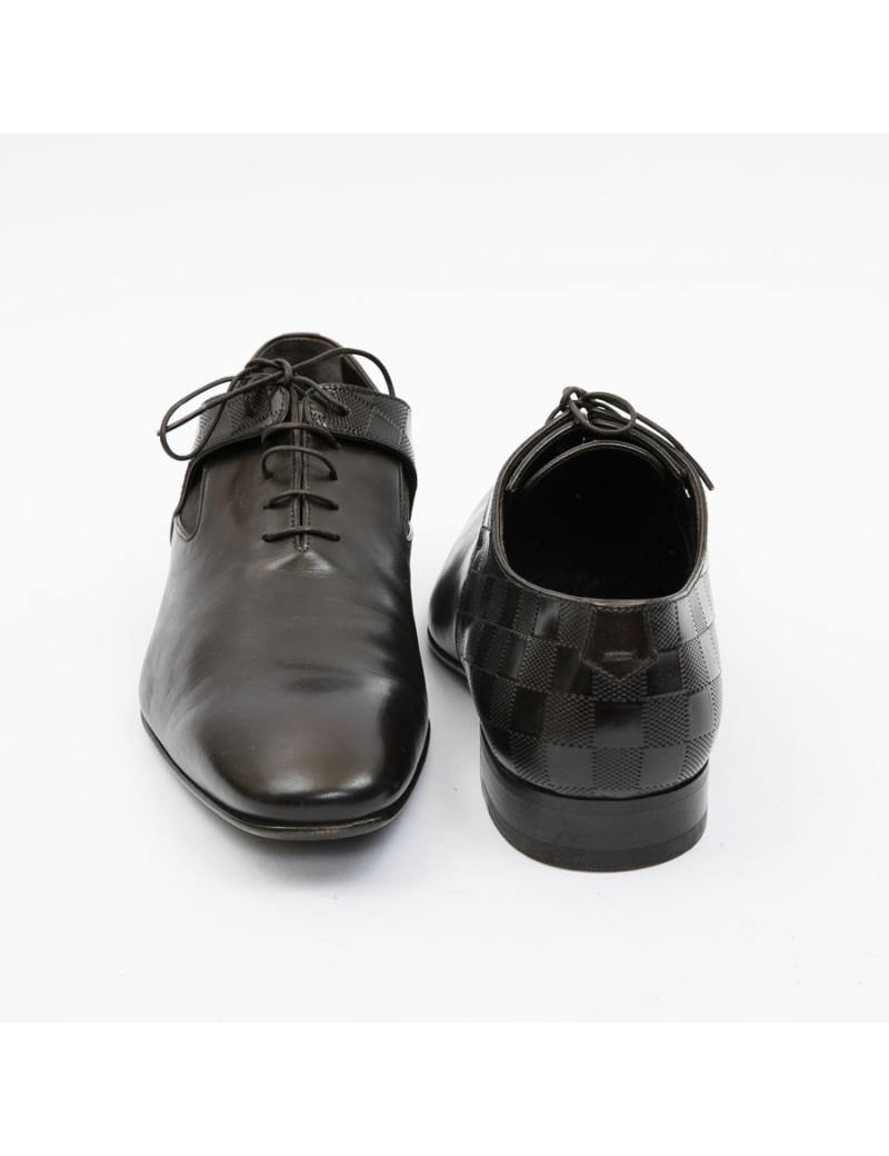 Chaussures "Delaware Richelieu" LOUIS VUITTON T44 cuir marron