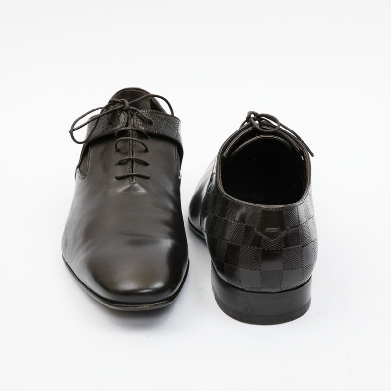 Chaussures Delaware Richelieu LOUIS VUITTON T 45,5FR cuir marron - VALOIS  VINTAGE PARIS