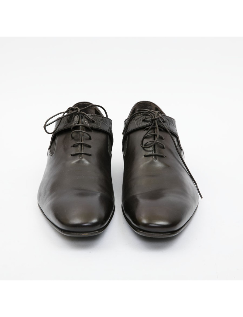 Chaussures "Delaware Richelieu" LOUIS VUITTON T44 cuir marron