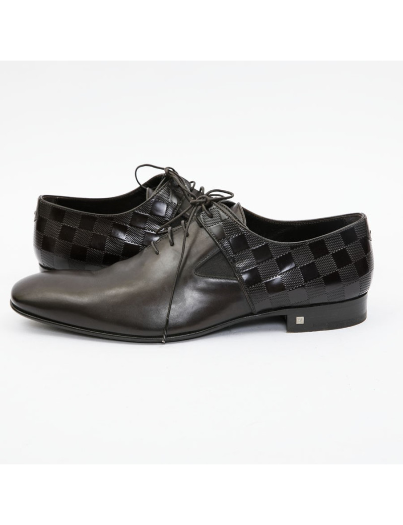 Chaussures "Delaware Richelieu" LOUIS VUITTON T44 cuir marron