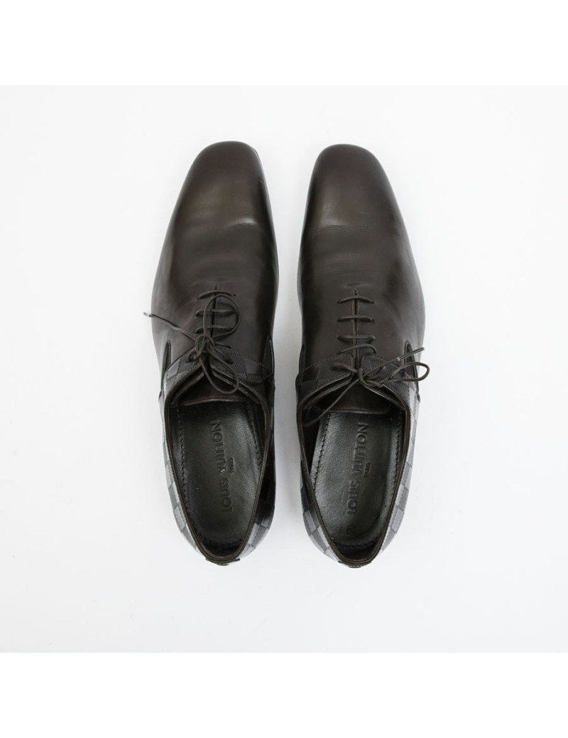 Chaussures "Delaware Richelieu" LOUIS VUITTON T44 cuir marron