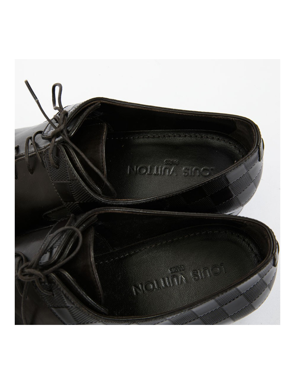 Chaussures "Delaware Richelieu" LOUIS VUITTON T 45,5FR cuir marron
