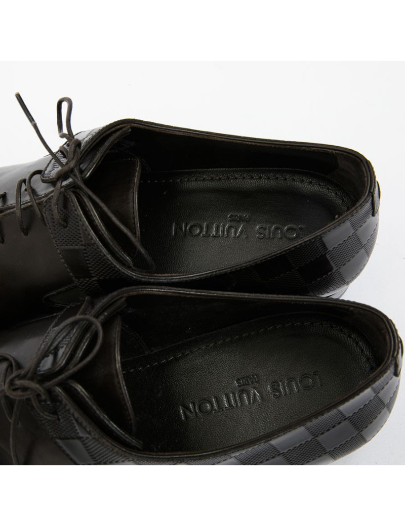Chaussures "Delaware Richelieu" LOUIS VUITTON T 45,5FR cuir marron