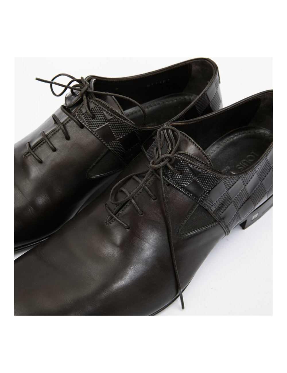 Chaussures "Delaware Richelieu" LOUIS VUITTON T 45,5FR cuir marron