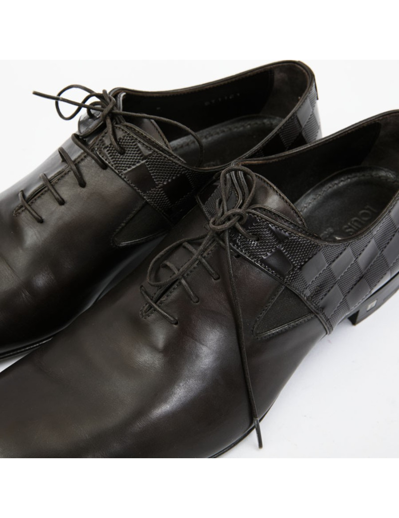 Chaussures "Delaware Richelieu" LOUIS VUITTON T44 cuir marron