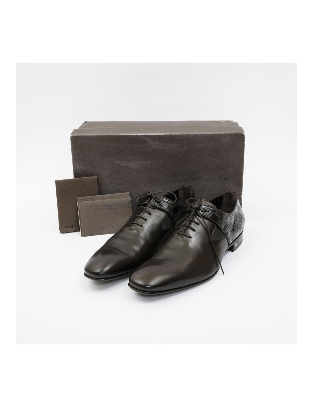 Chaussures "Delaware Richelieu" LOUIS VUITTON T 45,5FR cuir marron