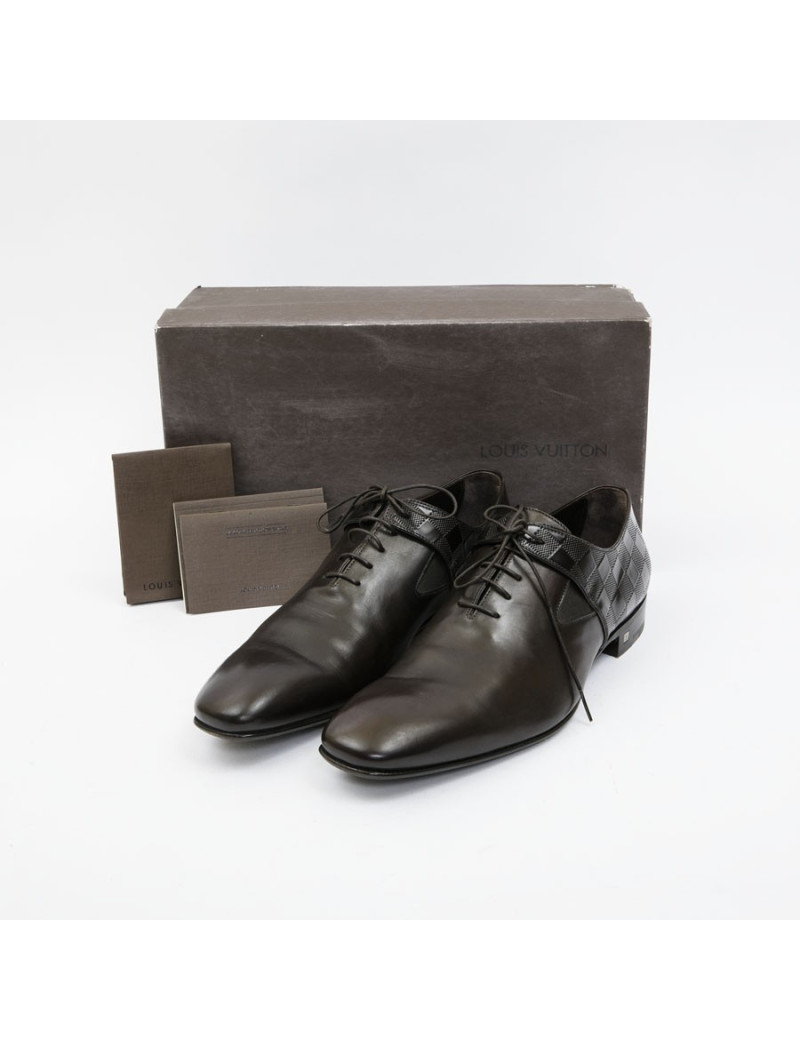 Chaussures "Delaware Richelieu" LOUIS VUITTON T44 cuir marron