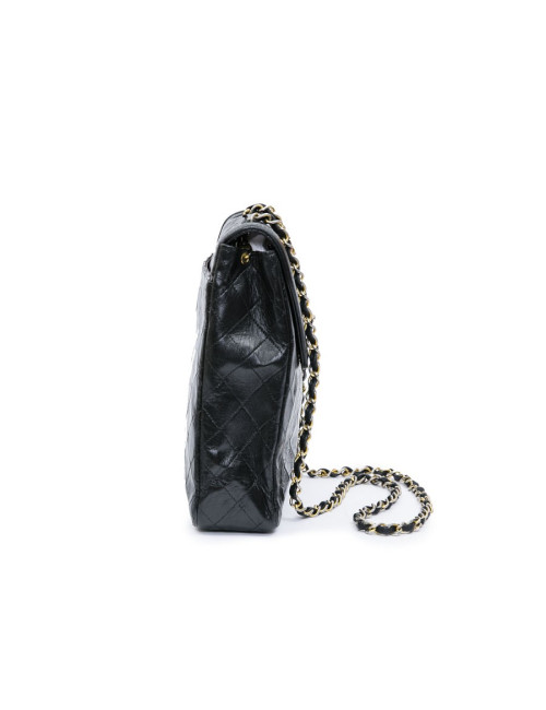 CHANEL vintage black quilted leather bag