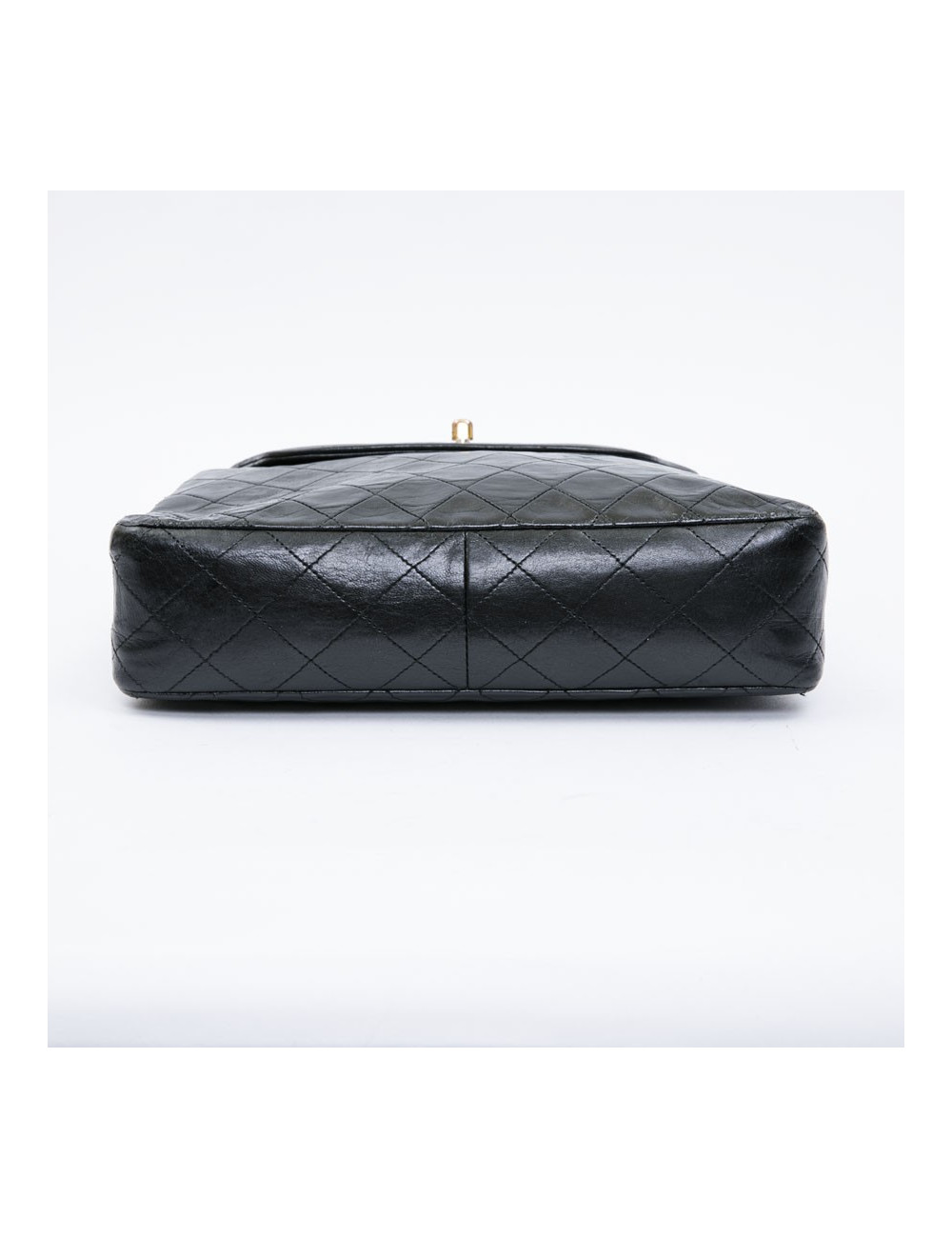 Sac Chanel cuir matelassé noir vintage