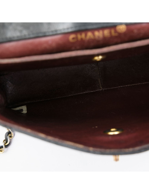 CHANEL vintage black quilted leather bag