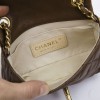 CHANEL mini bag in light brown lamb leather