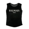 Tee-shirt BALMAIN en velours stretch noir T38