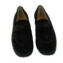 CHANEL T.39, 5 brown suede moccasins