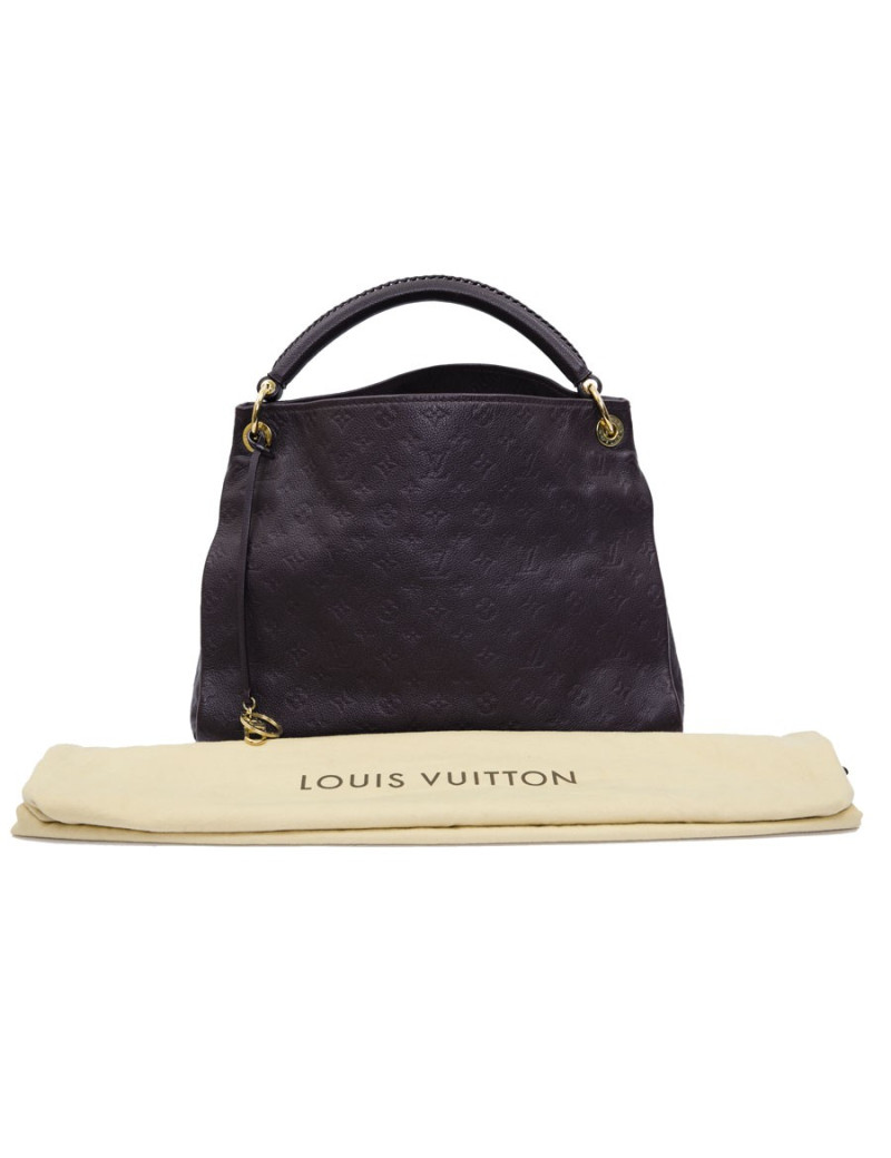LOUIS VUITTON Artsy bag in grape empreinte embossed monogram leather