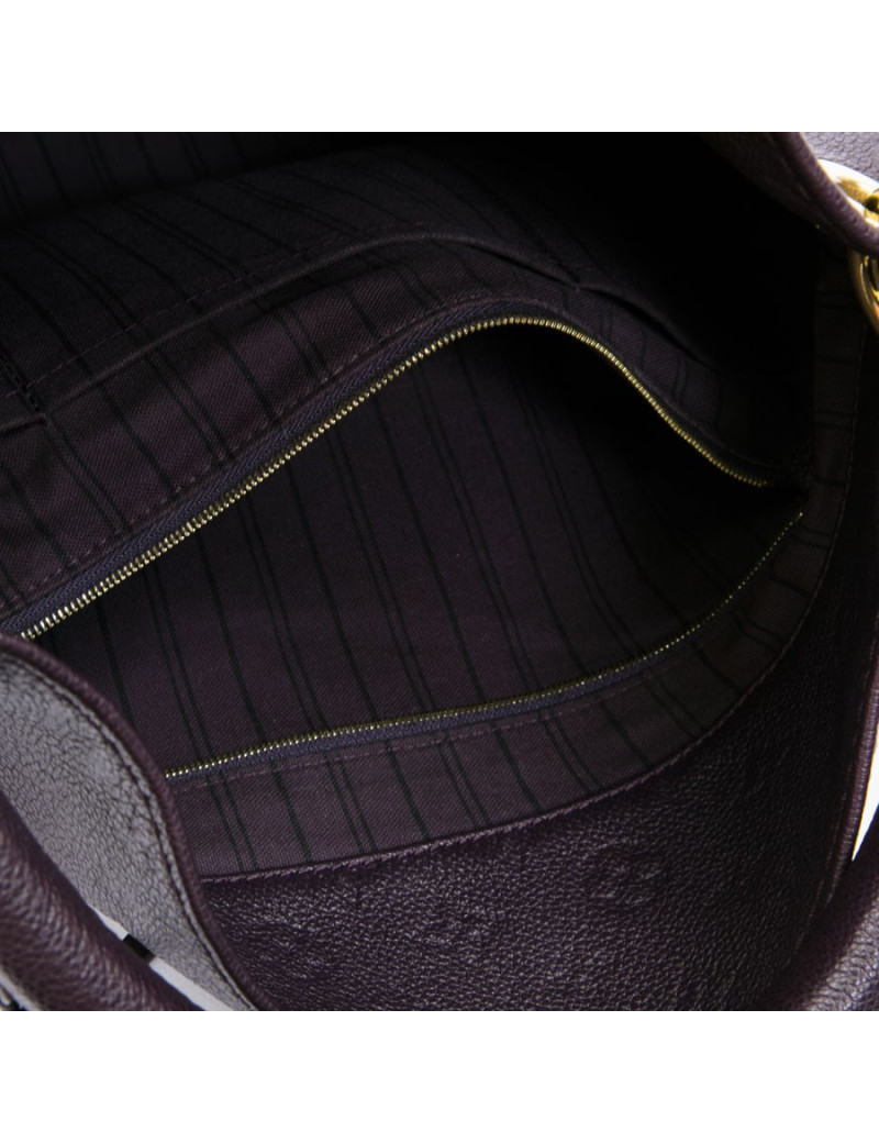 LOUIS VUITTON Artsy bag in grape empreinte embossed monogram leather