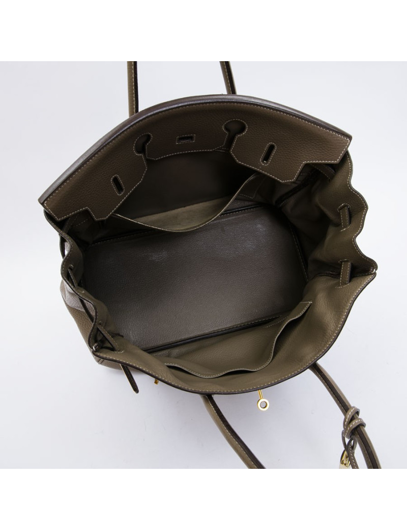 Birkin 35 HERMES cuir taurillon étoupe