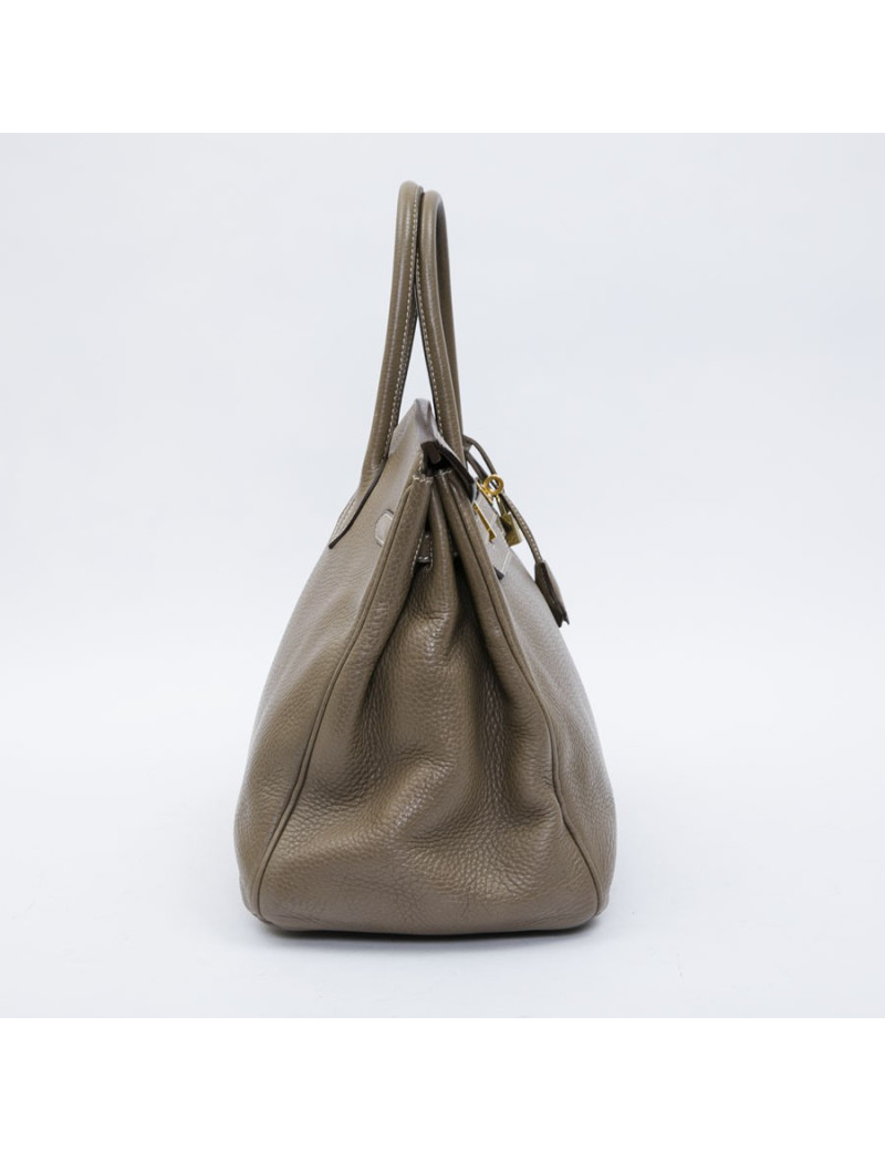 HERMES Birkin 35 in étoupe taurillon leather