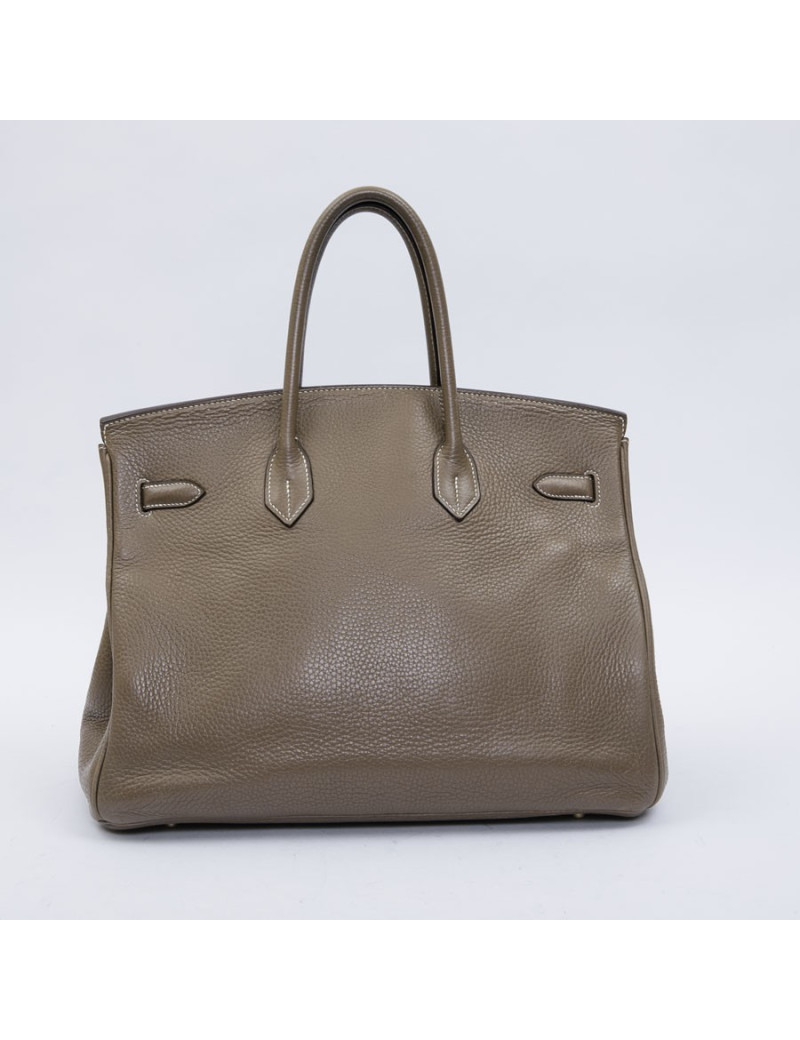 HERMES Birkin 35 in étoupe taurillon leather