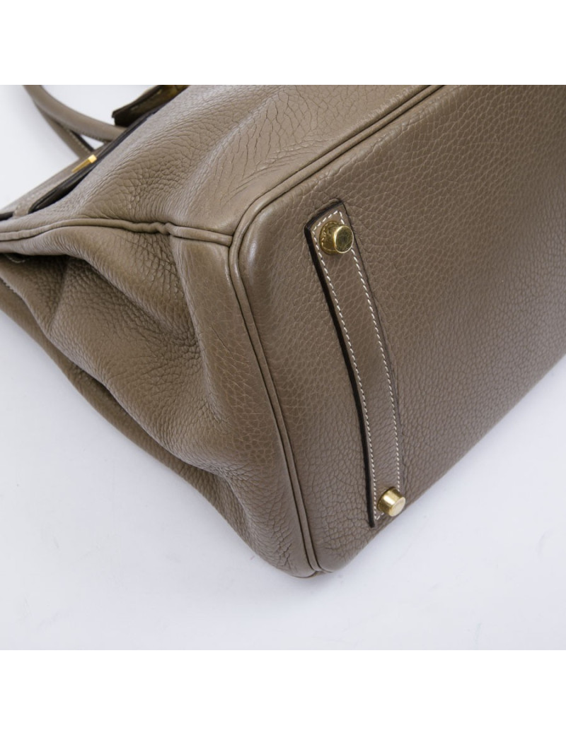HERMES Birkin 35 in étoupe taurillon leather