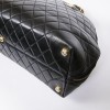 CHANEL vintage large tote bag in balck quilted lamb leather