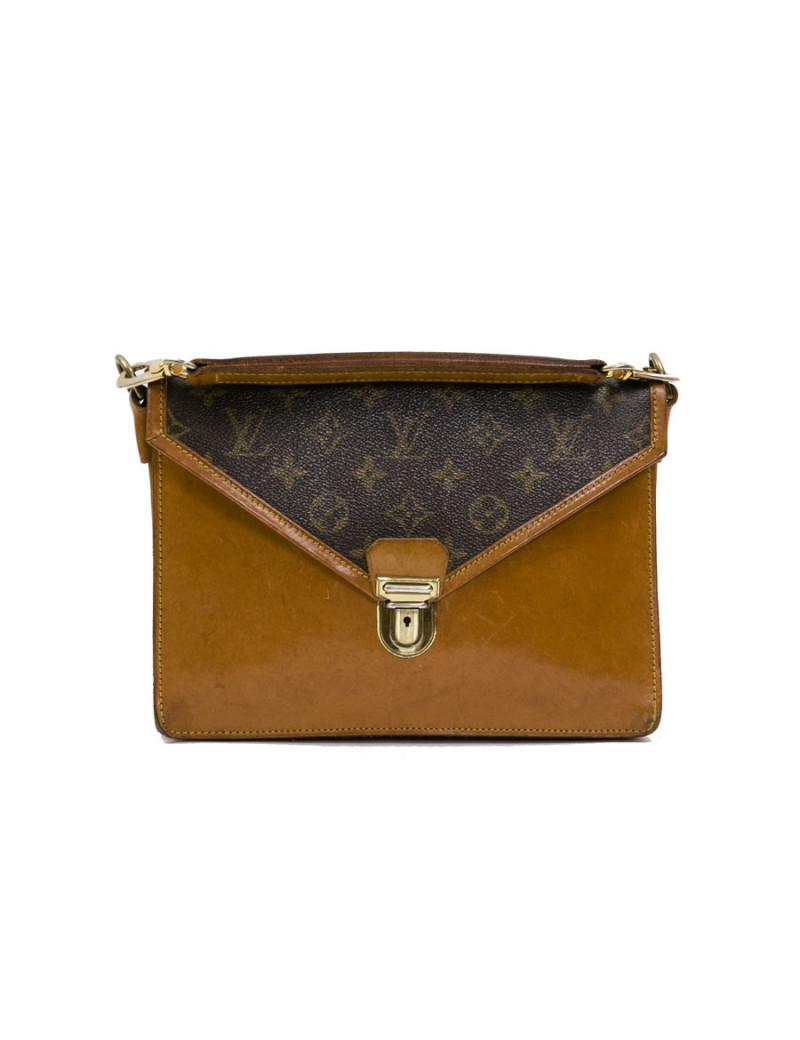 Sac cartable Louis Vuitton toile monogram marron