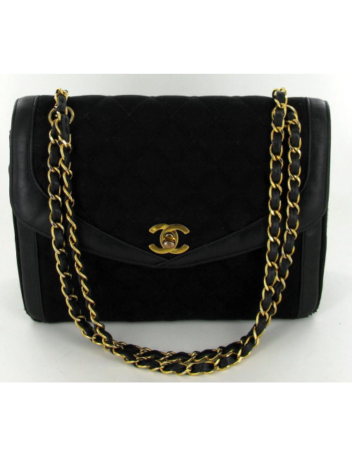 Sac CHANEL Vintage Jersey noir