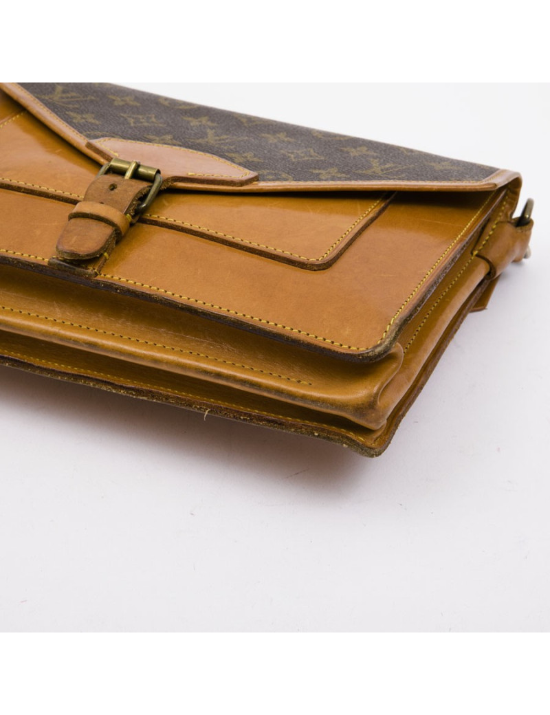 Sac cartable Louis Vuitton toile monogram marron