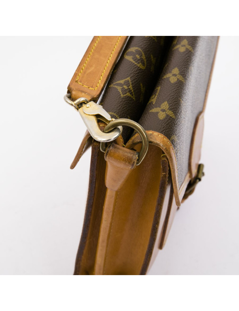 Sac cartable Louis Vuitton toile monogram marron