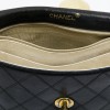 CHANEL vintage bag in black quilted lambskin leather