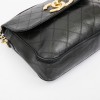 CHANEL vintage bag in black quilted lambskin leather