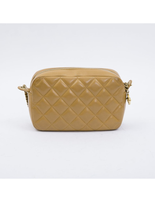 CHANEL camera bag in camel quilted leather