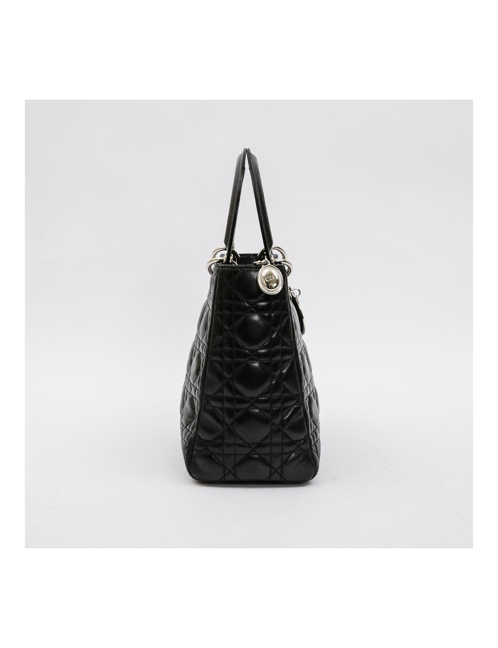 Sac Lady DIOR en cuir d'agneau noir cannage