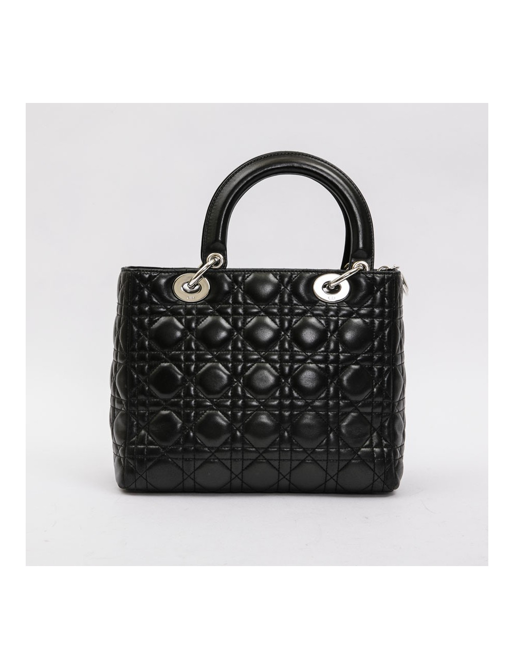 Sac Lady DIOR en cuir d'agneau noir cannage