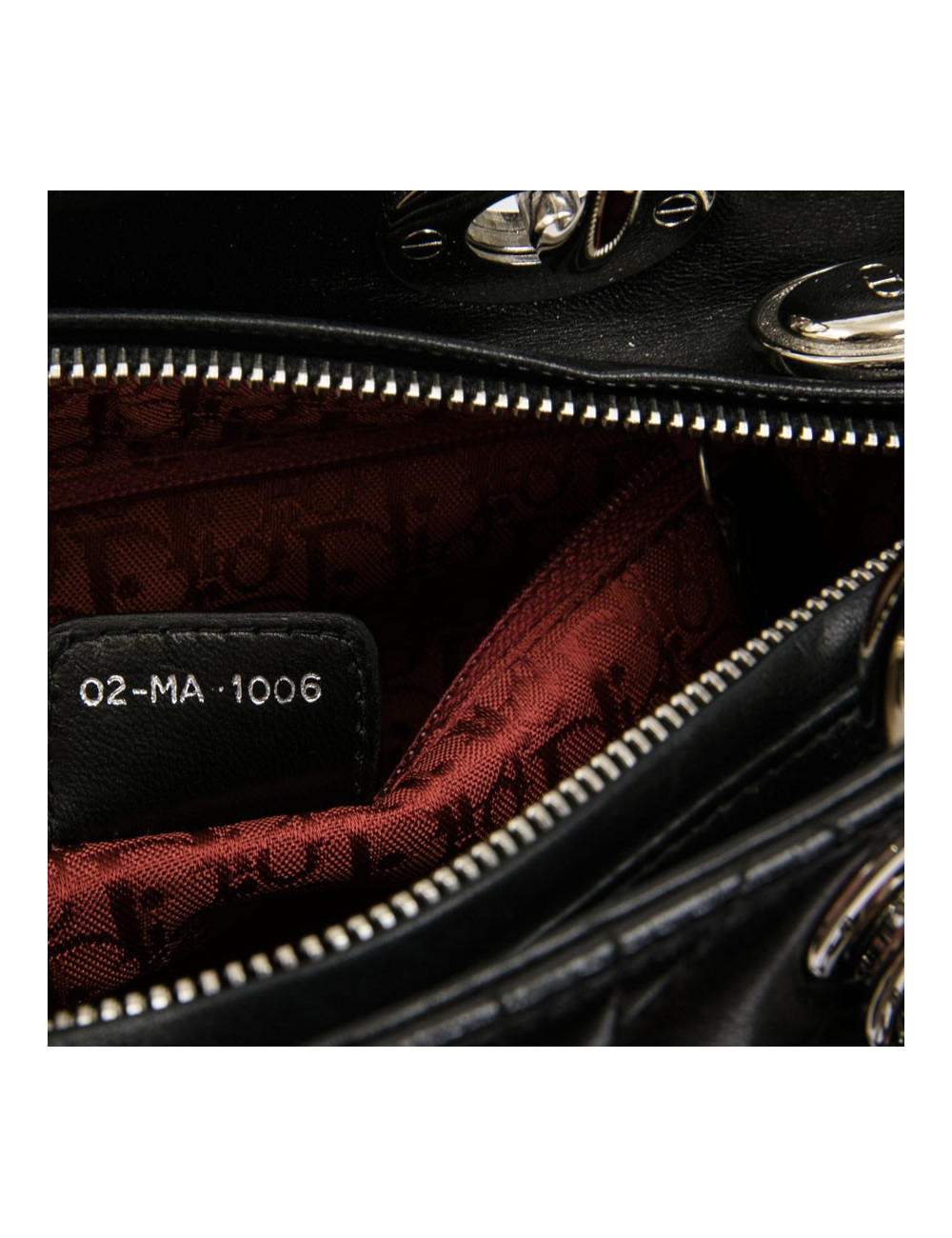 Sac Lady DIOR en cuir d'agneau noir cannage