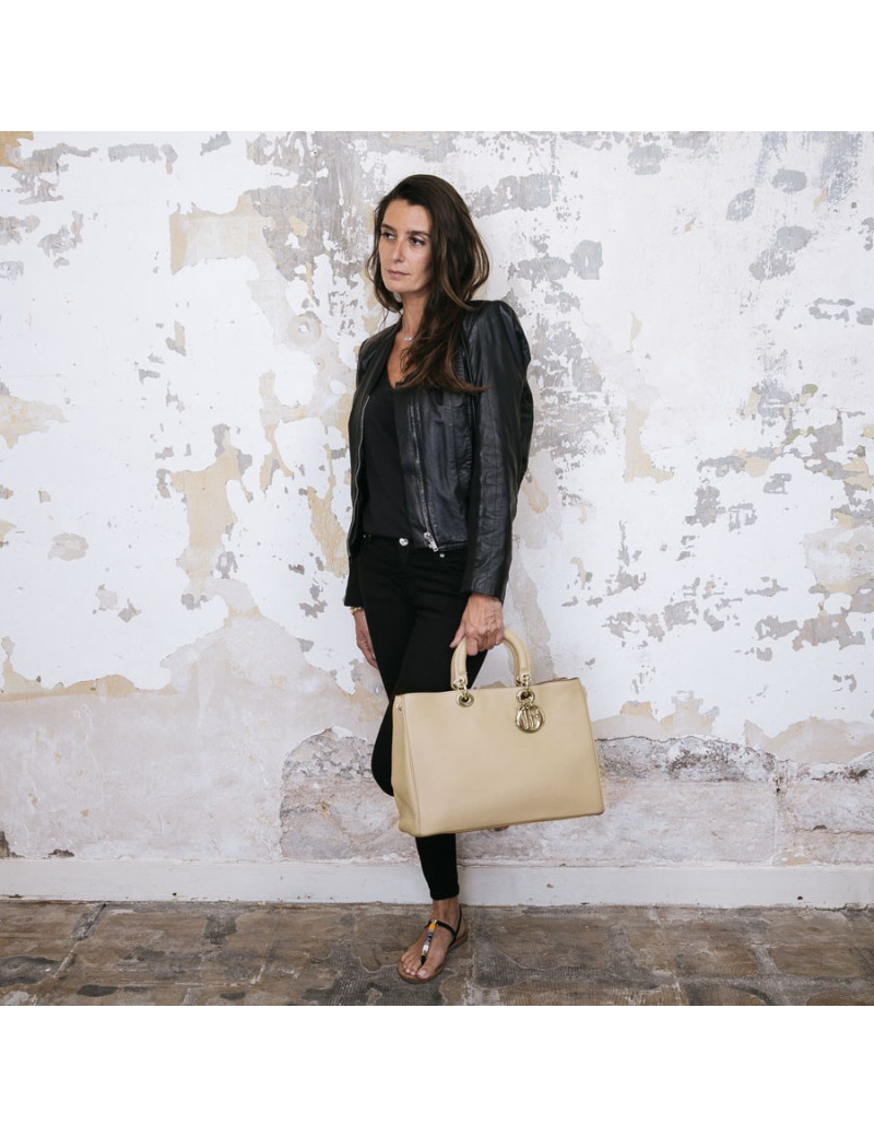 Sac DIOR Diorissimo cuir taurillon beige