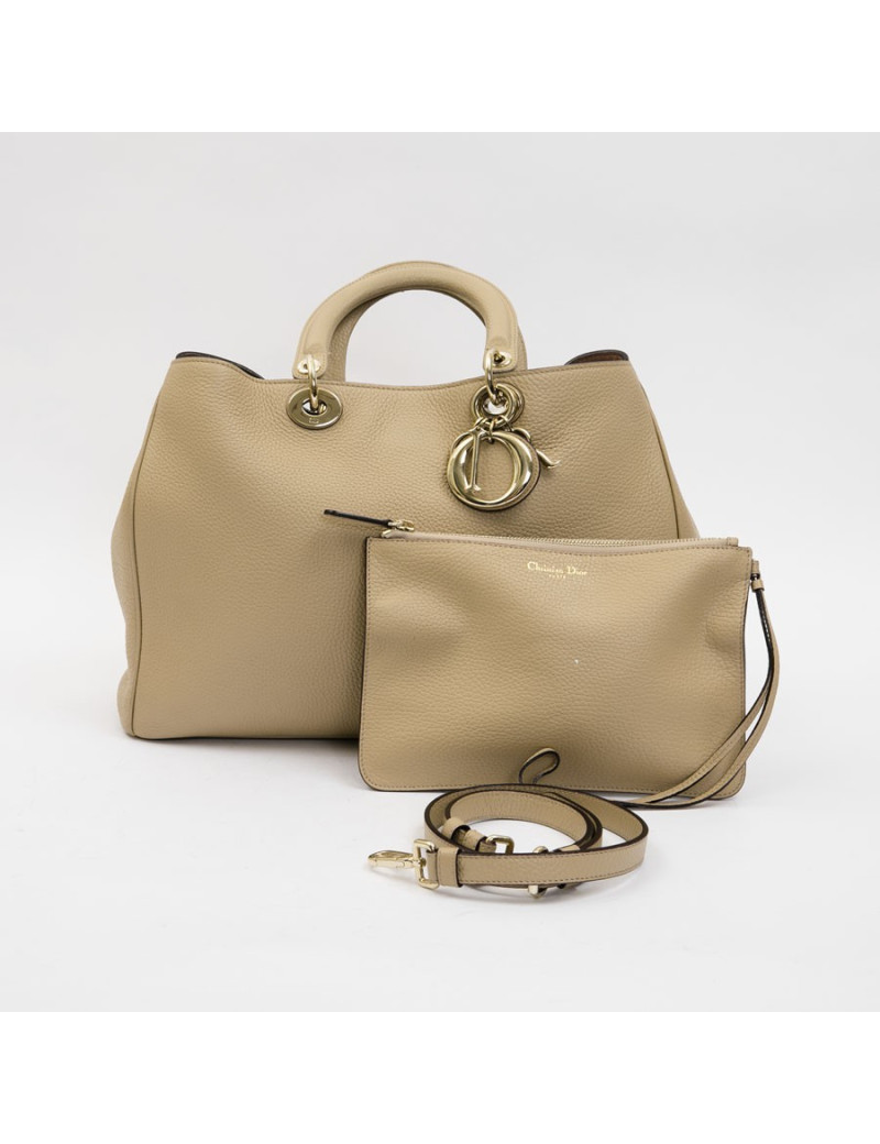 DIOR 'Diorissimo' bag in beige nude taurillon leather