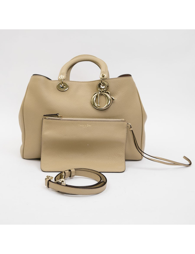 DIOR 'Diorissimo' bag in beige nude taurillon leather