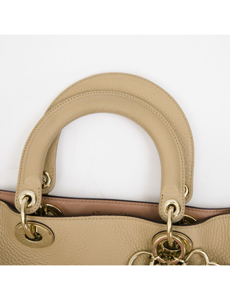 DIOR 'Diorissimo' bag in beige nude taurillon leather